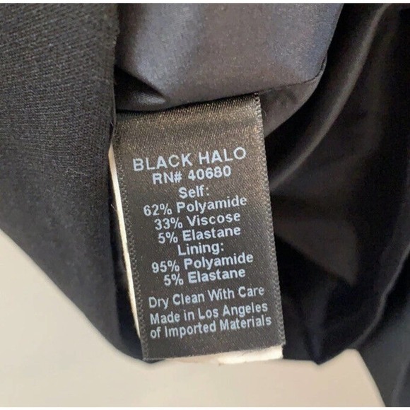 Black Halo Claire Off the Shoulder Sheath Dress Women Size 8 Knee Length Lined - Picture 11 of 16